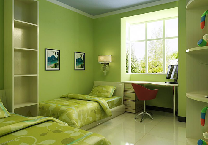 男孩兒童臥室綠色.png